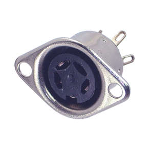SOCKET DIN 4W P/M W/FLANGE 005504-000