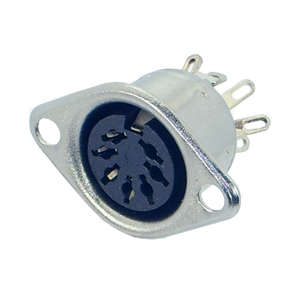 SOCKET DIN 7W P/M 270D W/FLANG 005507-000