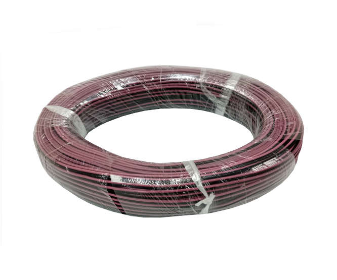 0.5mm TWIN FLEX CABLE PINK/BLACK - 65m/ROLL 02786-BR