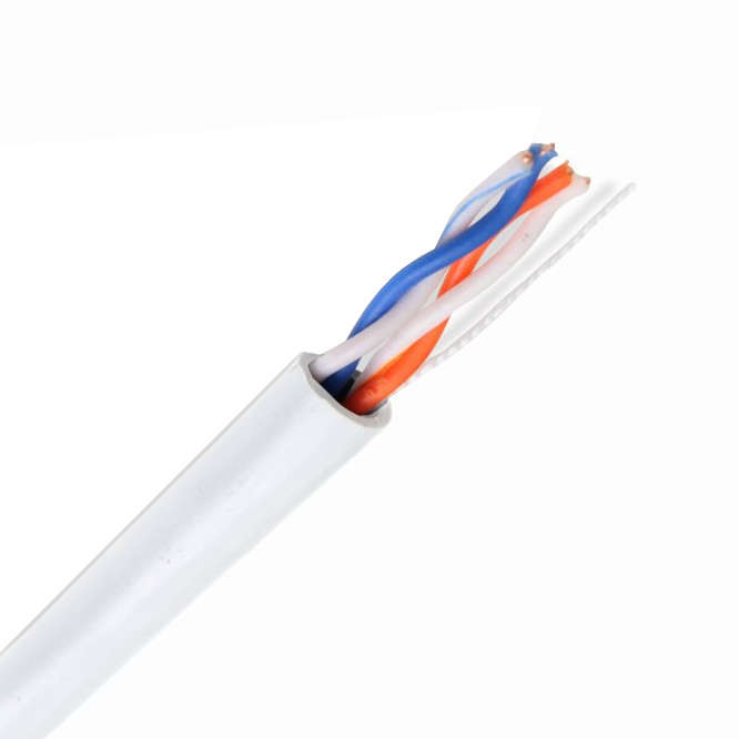 4C ROUND TEL/COM 0.5 WHITE SOLID CABLE - OPEN 04CORET