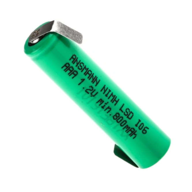 R03/AAA BATTERY 1.2V 800mAH NiMH SOLDER TAG 1.2V NH-AAA600