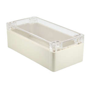 IP65 ABS ENCLOSURE CLEAR LID 161x81x56mm 11-89T