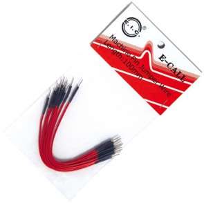 JUMPER LEADS 100mm PLUG-PLUG RED 10P/BAG 0116-719-07-010 *A*