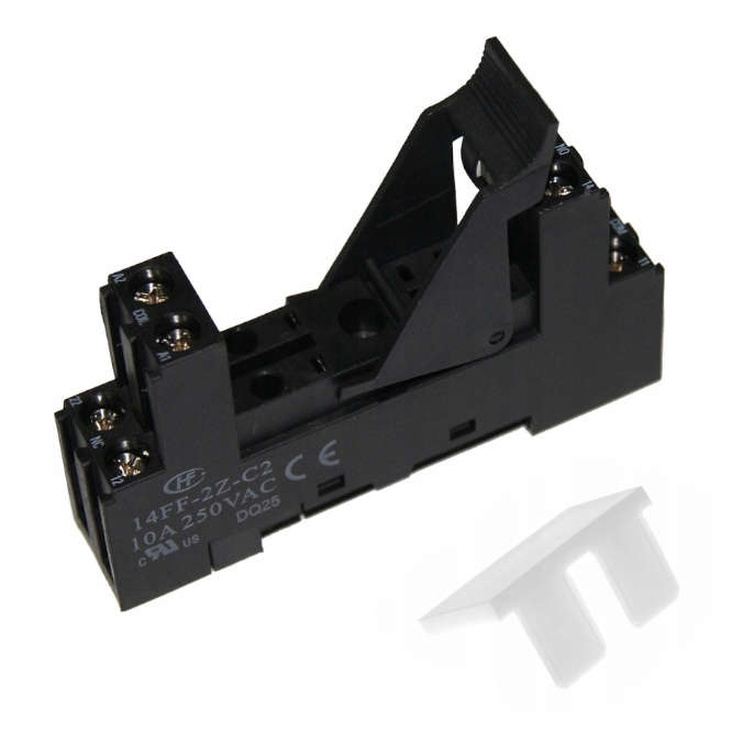 RELAY SOCKET DIN 8PIN 26.3mm 14FF-2Z-C2-26.3mm