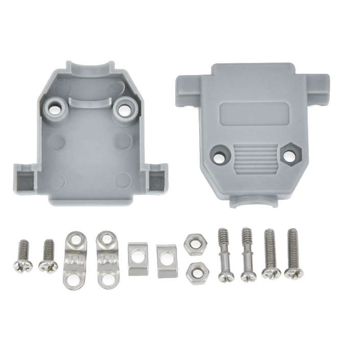 PLASTIC 15 WAY D-SUB CONNECTOR COVER IN GREY 15DCG