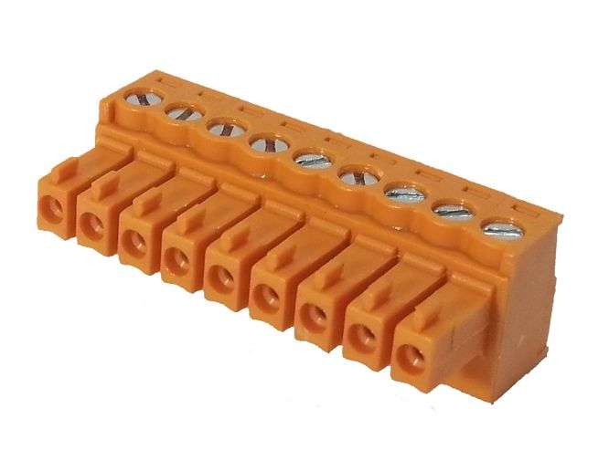 SOCKET STR 9W PLUG-IN 3.5mm ORANGE 15EDGK-3.5-09P-15-00AH