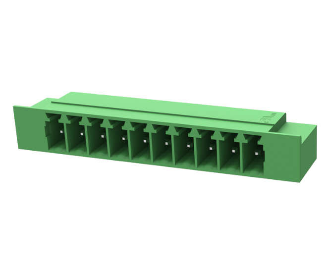 TERMINAL BLOCK R/A PCB-MNT 10W P=3.5 GREEN 15EDGRMG-3.5-10P-14-00AH