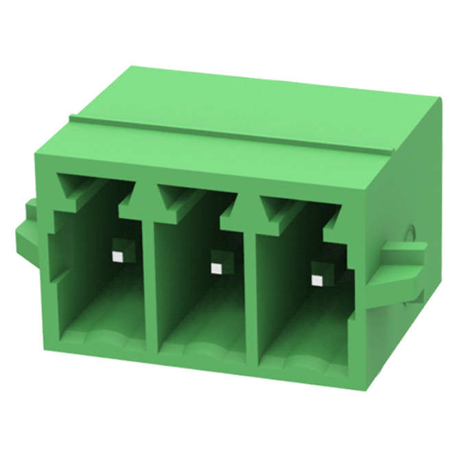 PLUGGABLE TERMINAL BLOCK 3W P=3.5 GREEN 15EDGRN-3.5-03P-14-00Z(H)
