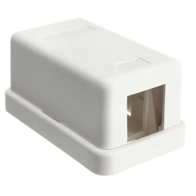 SURFACE MOUNT ETHERNET EMPTY BOX 1 PORT WHITE SA8P8CB1
