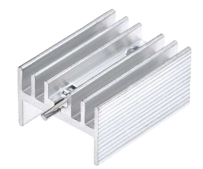 HEATSINK TO220 15x10x25 W/PIN 6063-...-NATURAL
