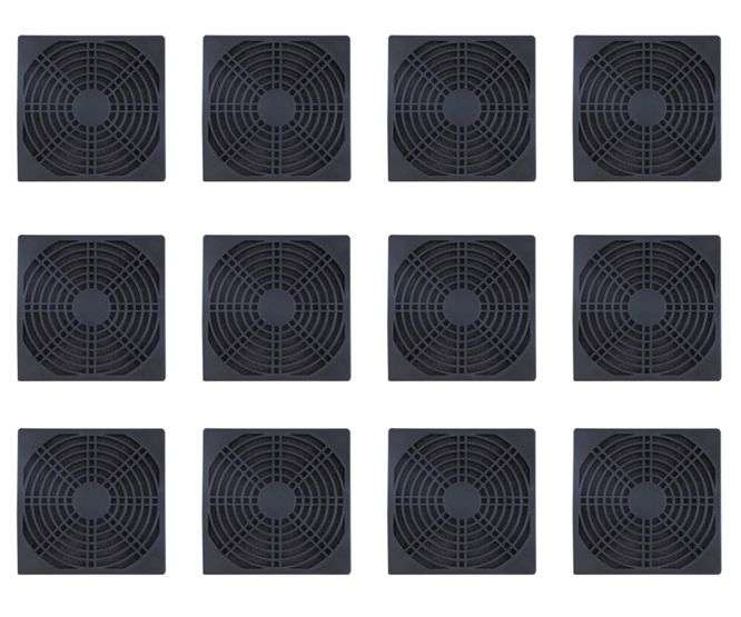PLASTIC FILTER FINGER/FAN GUARD BLACK 120mm - 300/BOX 180336