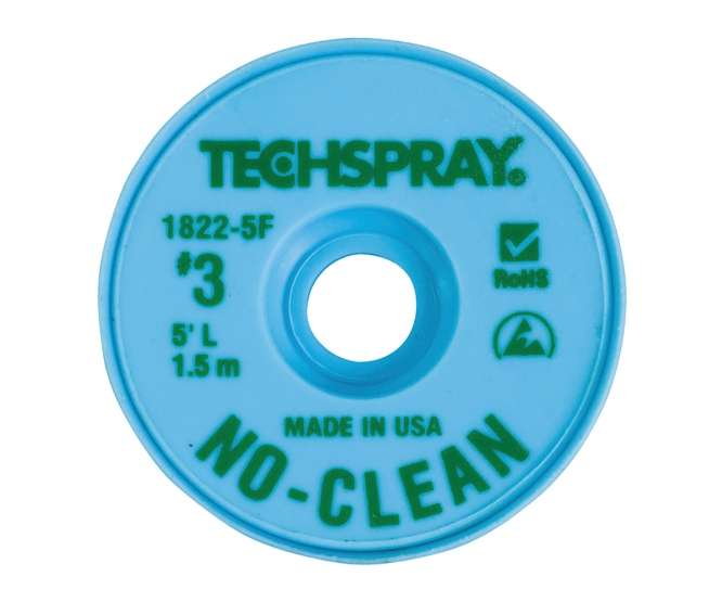 DESOLDERING WICK / TAPE #3 W=1.9mm GREEN (NO-CLEAN) 1.5m/ROLL 1822-5F #3