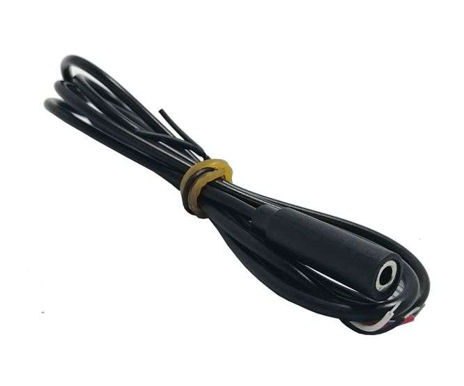 STEREO JACK SOCKET IN-LINE 3.5MM 1M, 3 CORE WIRE 190566