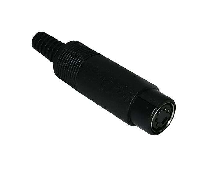 SOCKET MINI-DIN 4W IN-LINE 190620