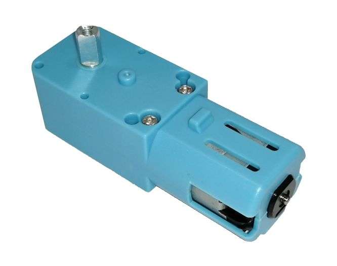 SINGLE SHAFT METAL GEAR MOTOR 1:90 110RPM BLUE 5.4x3.8x8.4 H-SHAFT 190759