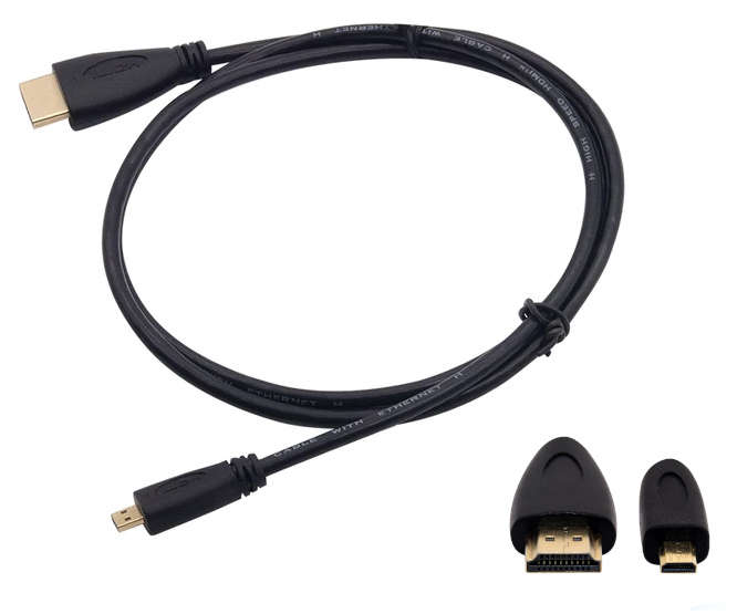 MICRO-HDMI TO HDMI HD DATA CABLE 1m 19700204