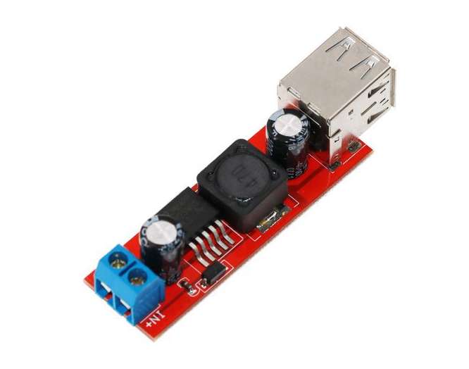 DC-DC BUCK CONVERTER I=9-36V FIXED 5V, 2xUSB 5V@3A H6A3 / 200245