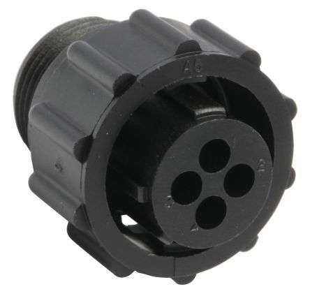 4 POLE CABLE MOUNT CONNECTOR PLUG WITH FEMALE CONTACTS 206060-1