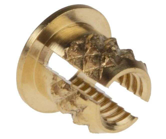 BRASS THREADED INSERT M3x4mm DEPTH=4.78mm 278-584