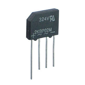 BRIDGE RECT SIL +AA- 200V 2A 2KBP02M