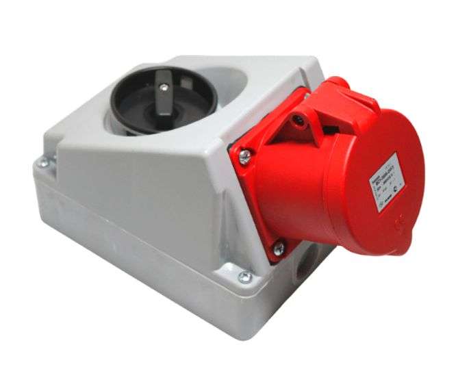 32A 380V 5-PIN CEE SWITCHED SOCKET S/P (N) BC1-3505-2413