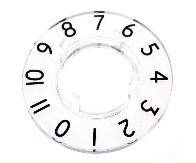 CLEAR DIAL 0-11 SIZE 29 ID=24mm OD=46.8 D211