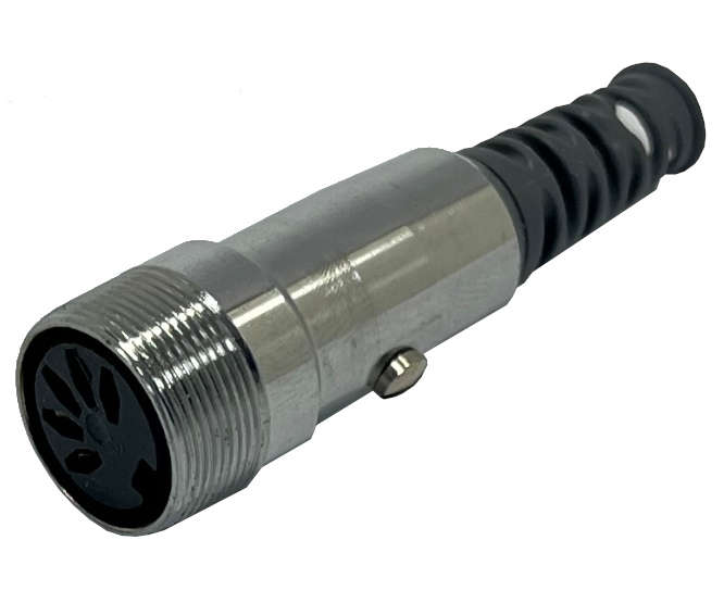 SOCKET DIN INLINE 5W 45D METAL W/RELIEF 508503-026