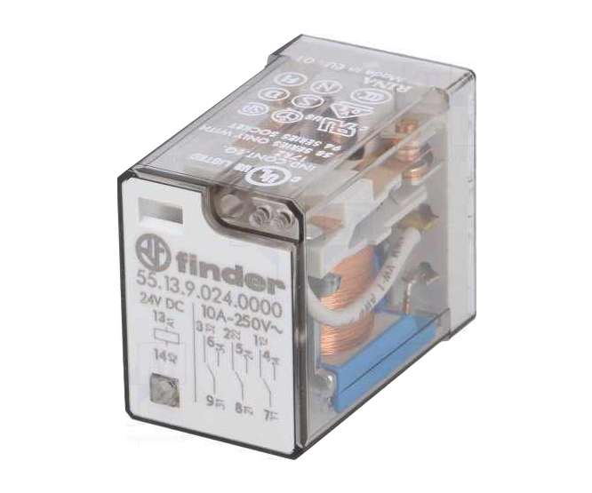 RELAY 3PDT 10A 24VDC PCB 55.13.9.024.0000