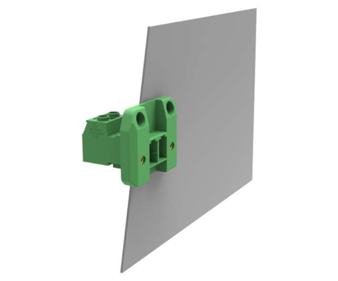 DIN RAIL PLUGGABLE TERMINAL BLOCK 4W P=7.62mm GREEN 5EDGKRP-7.62-04P-14-00A