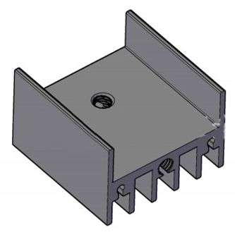 HEATSINK TO218 / TO220 23x16x25 BLACK 6063-...-BK