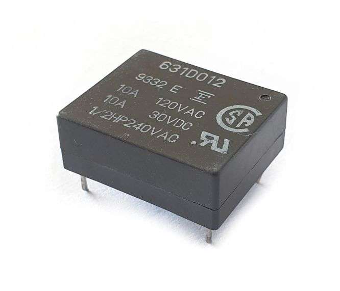 RELAY SPDT 10A 12VDC SQR 5-PIN 631D012