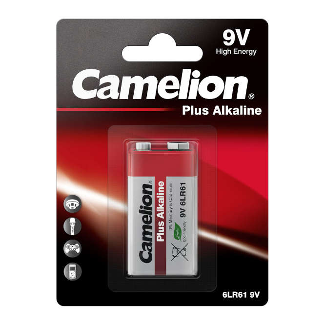 PP3=9V=BATTERY 580mAh SUPER ALKALINE 1/PACK 6LR61-BP1