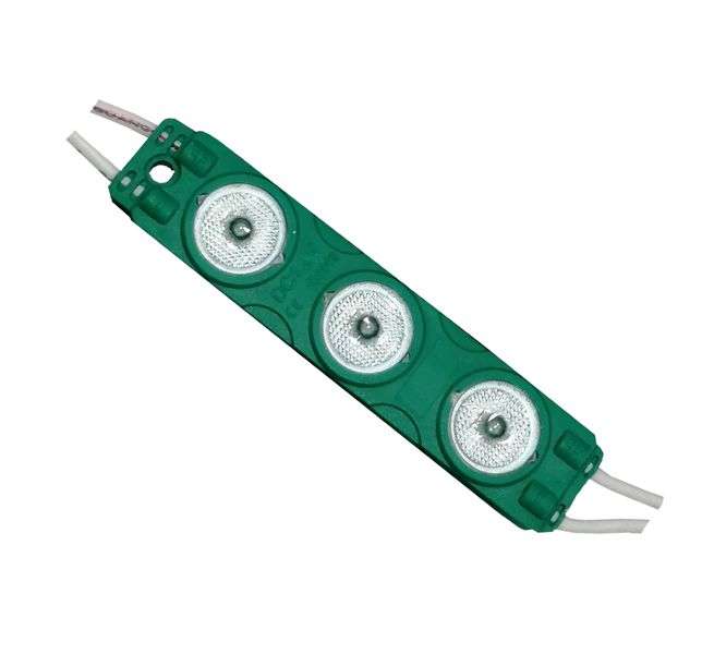 LED MODULE 3xLEDS GREEN 12V 1.2W DAISY TYPE 7013-563