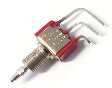 MINI TOOGLE SWITCH SPDT (ON)-OFF-(ON) R/A PCB 7105L40