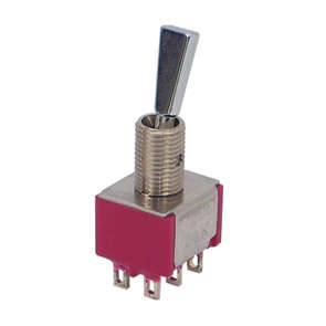 MINI TOGGLE SWITCH DPDT ON-MOM SOL 7208P3YZQ