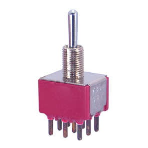 MINI TOOGLE SWITCH 3PDT ON-ON PCB 7303SYCQ