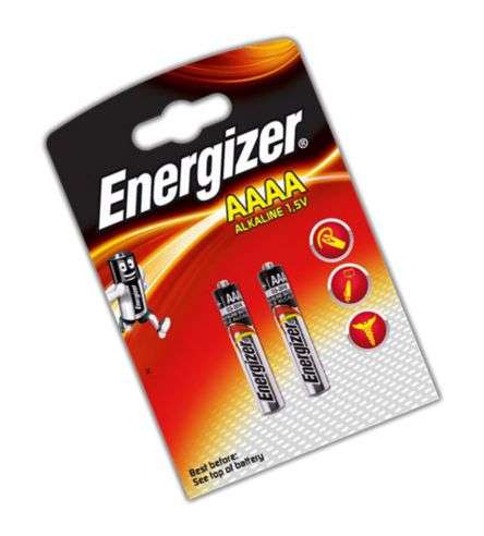 LR8/AAAA ENERGIZER ALKALINE BAT 1.5V - 2/PACK 7638900202410 *A*