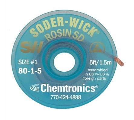 DESOLDERING WICK W=0.8mm WHITE L=1.5m  80-1-5