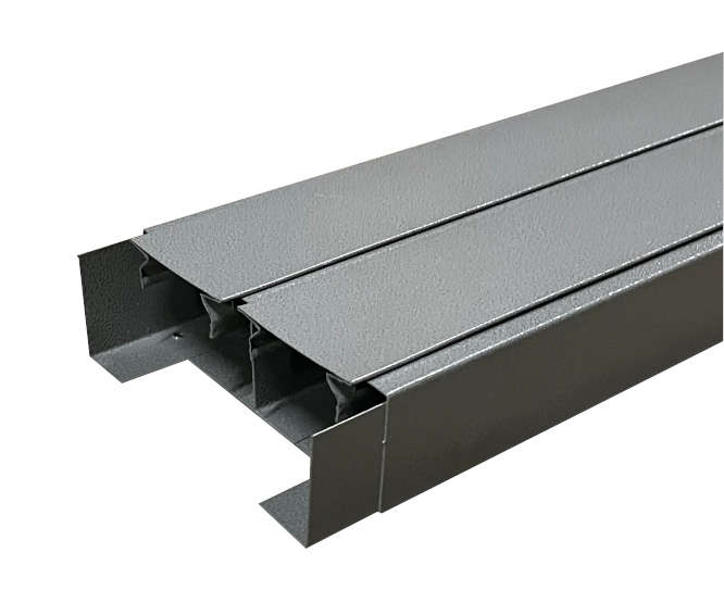 CS801 POWER SKIRTING 2.45M W/COVER GREY 2 ROW 801HTG