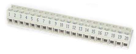 TERMINAL BLOCK 20W NUMBER P/ON 5mm 8142-20