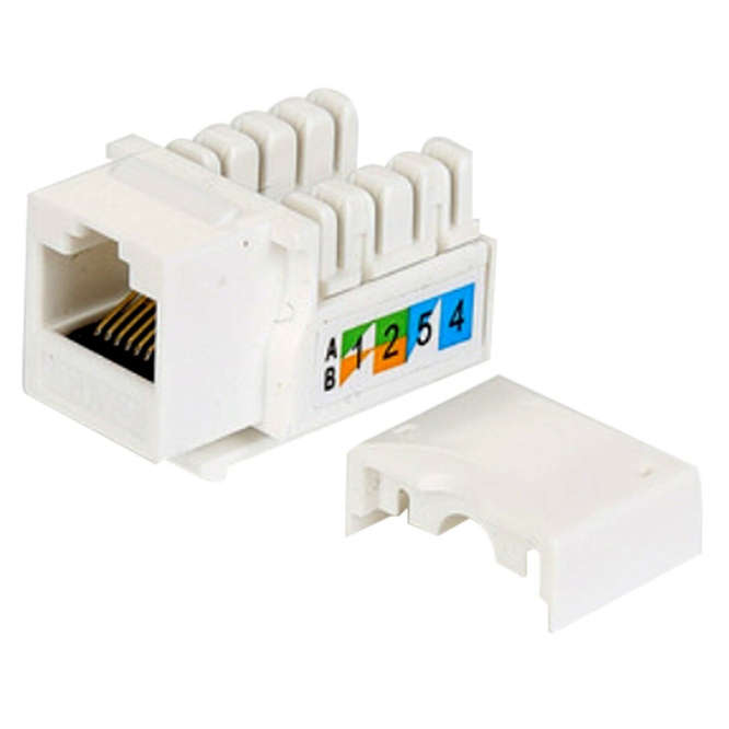 RJ45 KEYSTONE C5E HORIZONTAL 180' WHITE 8W8PKC5E