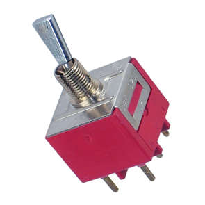 MINI TOGGLE SWITCH DPDT ON-ON PCB-PIN 9201P3H3CQ