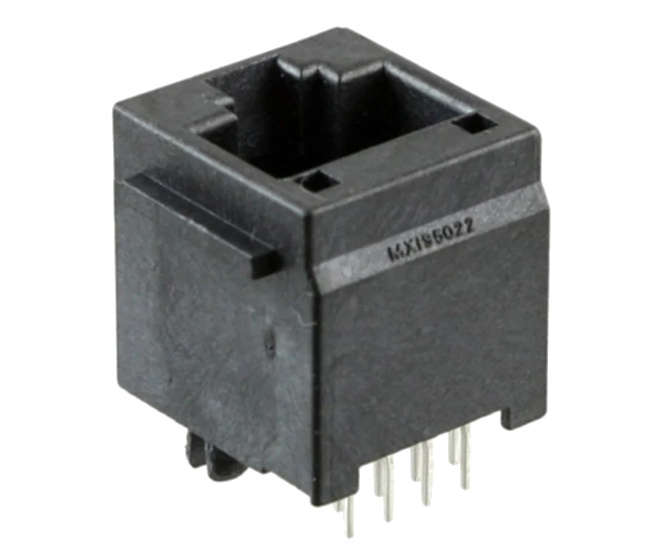 RJ45 SOCKET CONNECTOR CAT3 1P1C GOLD OVER NICKEL PCB 95522-2887