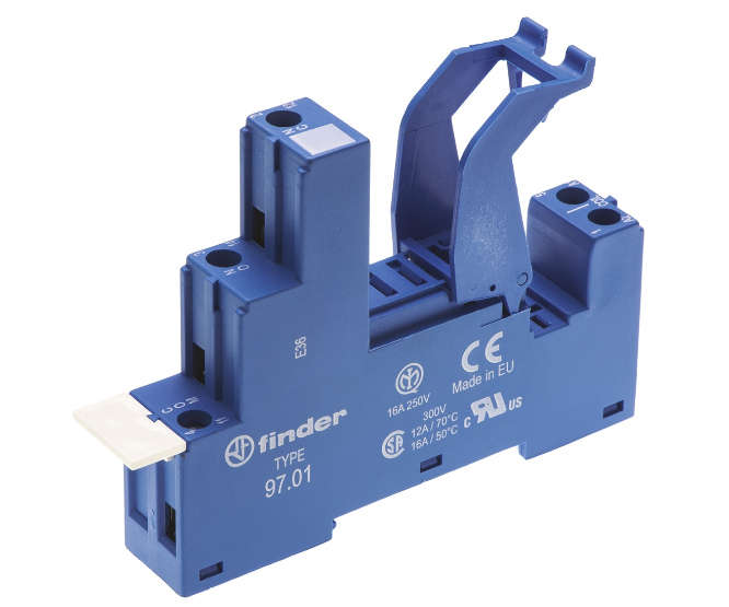 D/R RELAY SOCKET 250VAC 25A 5-PIN FOR 46.61/52 RELAY 97.01SPA