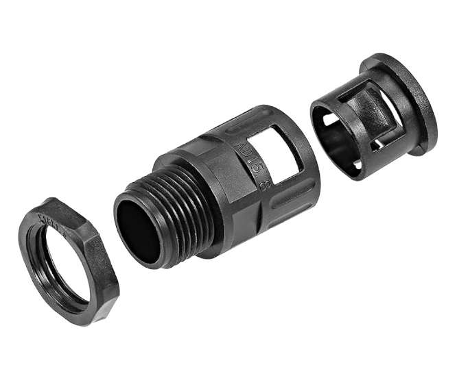 GLAND FOR FLEX TUBING M16x1.5 PH=18mm CAB=5-10mm AD15.8 M16X1.5