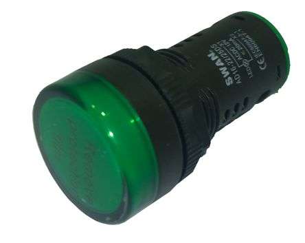 PILOT LIGHT GREEN LED 22MM 24V DC/AC PL-AD16-22-24V-G