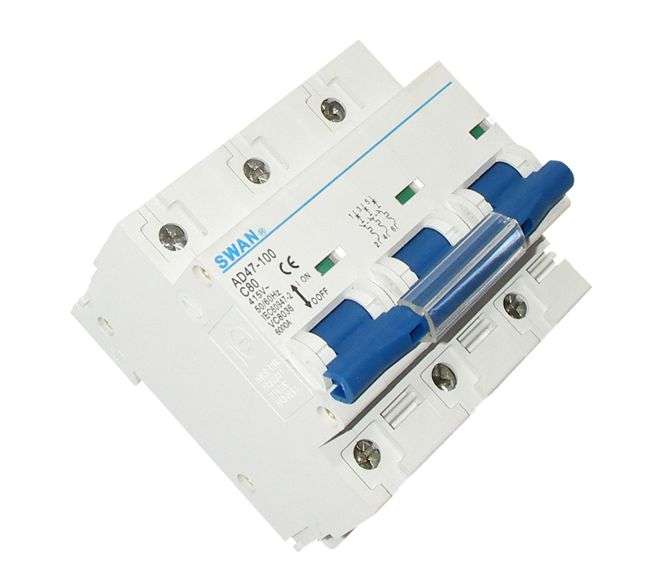 MINI D/R CIRCUIT BREAKER 6KA C CURVE 3P 80A AD47-1 6380