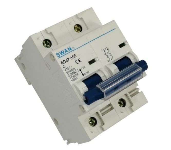 CIRCUIT BREAKER 10KA C CURVE 2P 125A CB-AD47-102125