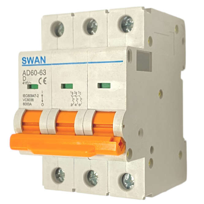 CIRCUIT BREAKER 6KA D CURVE 3P 10A AD60 6310D