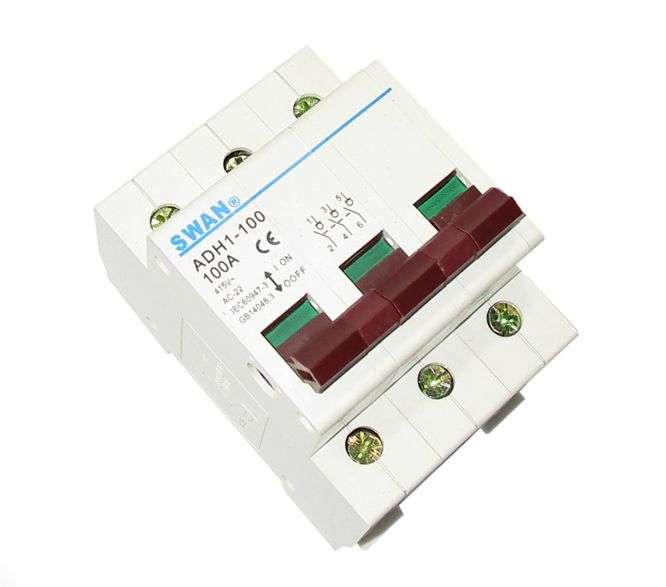 ISOLATOR 3P 100A DIN RAIL IS-ADH1-100-3100